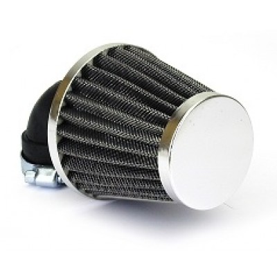 Air filter TNT KN type 90° 28/35 mm chrome